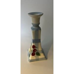 Decorative Ceramic Candle Stick Holders Signed By Artist